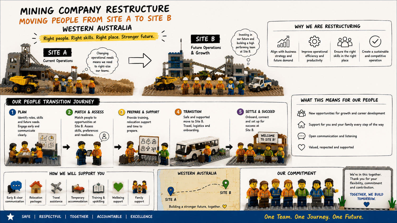 mining company restructure Hitchins
